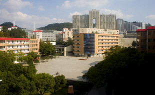 城市校园景观俯瞰