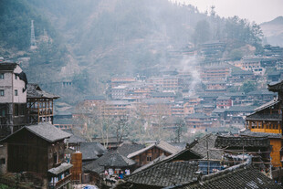 苗寨苗寨风光 古朴村落景致