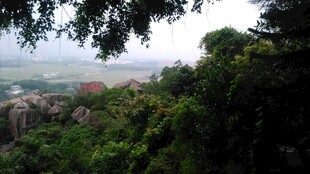 三亚山林间俯瞰远处景致