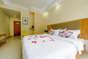 三亚温馨浪漫的酒店客房布置