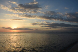 三亚海上日落美景