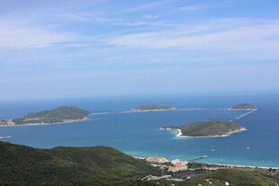 三亚海岛风光 碧海蓝天青山