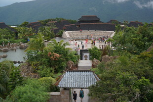 三亚中式园林景观俯瞰图