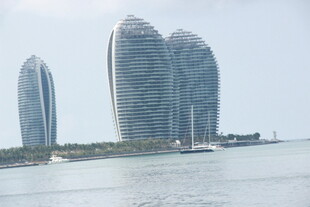 三亚三亚地标建筑海景风光