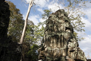 古老神秘的柬埔寨石像