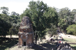 吴哥窟神秘石像景观