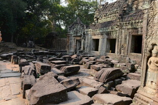 吴哥窟遗址的残垣断壁