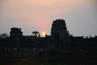 吴哥窟日落美景