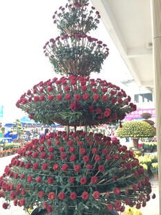 三层玫瑰花卉装饰造型