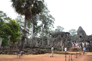 吴哥古迹的古老建筑景观