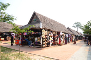 非洲风情集市摊位景观