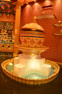 华丽金色喷泉装饰摆件