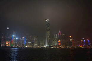 香港夜景璀璨都市灯火