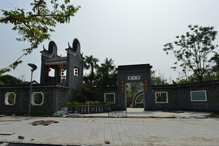 中式传统门楼建筑景观