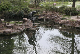 中式园林静谧池塘景观