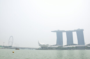 新加坡滨海湾景观远眺