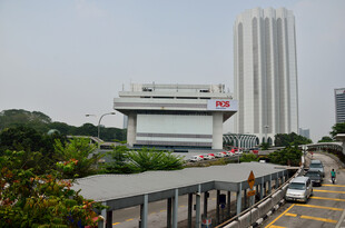 新加坡城市道路与建筑景观