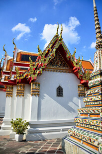 马来西亚泰国寺庙建筑精美一角