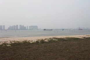 湛江海滨城市远景 朦胧海岸线