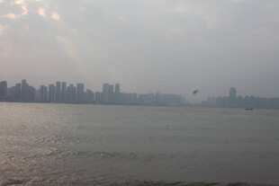 湛江江边城市景观远景