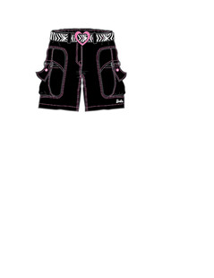 黑色装饰短裤时尚单品