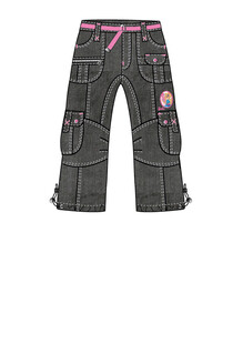 时尚黑色工装风女童长裤