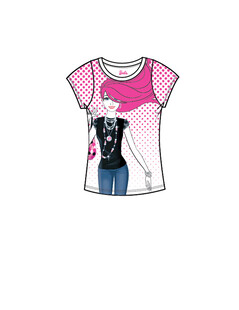 卡通图案女童短袖T恤