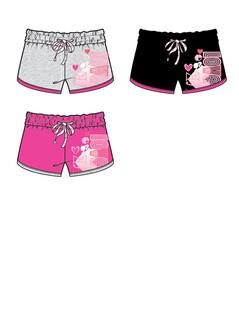 时尚女童短裤三件套展示