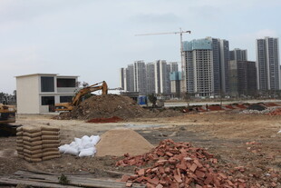 城市建筑工地现场景象