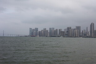 海滨城市天际线景观