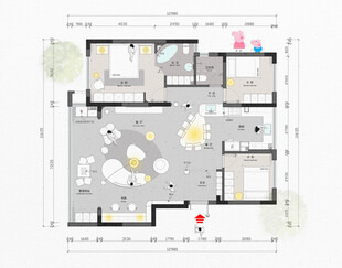 现代简约风房屋平面图