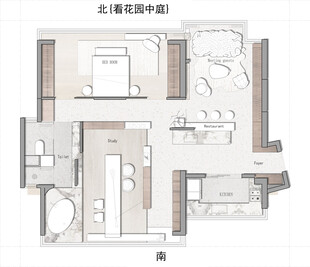 两居室房屋平面图
