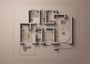 简约风房屋平面布局图