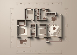 现代简约风格房屋平面图