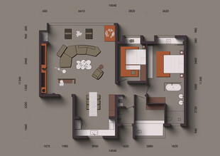现代简约风格室内平面图