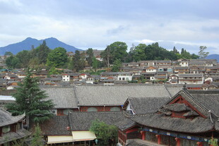 古村落全景 远山近屋