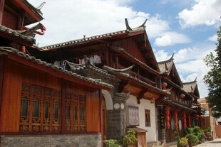 古色古香中式古建筑街景