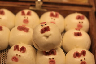 可爱小兔造型的精美面点