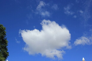 蓝天下的蓬松白云