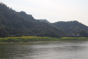江边青山绿水美景