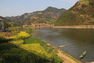 河畔田园风光美景