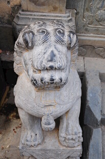 婺源古代石狮子雕塑