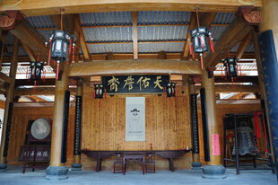 婺源中式传统厅堂内景展示