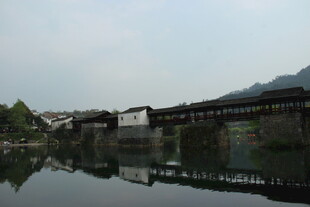 婺源江南水乡廊桥风景