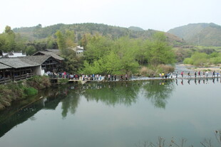 婺源江南水乡宁静湖景风光