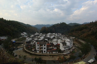 婺源婺源山村聚落全景图