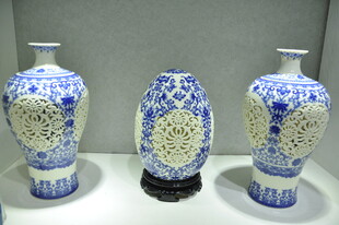 婺源青花瓷瓶 精美中式装饰摆件