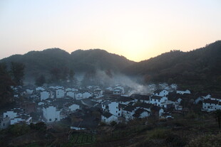 婺源山村日暮美景