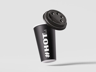 热饮纸杯咖啡杯设计展示样机