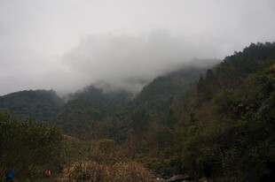 婺源云雾缭绕的山峦美景